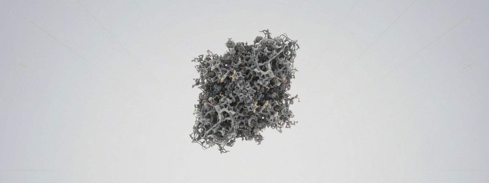 Abstract visual representing AI accelerating pharmaceutical drug discovery by compressing complex biological processes